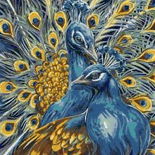 Схема вышивки «павлины»