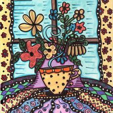 Схема вышивки «Букетик чая.»