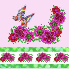 Схема вышивки «сюжет для подушки»