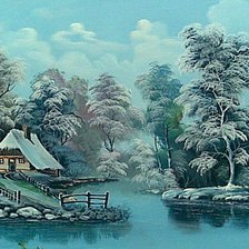 Схема вышивки «первый снег»