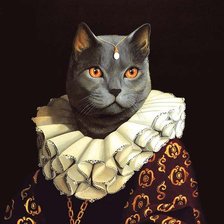 Схема вышивки «Дама»