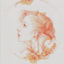 Схема вышивки «Девушка»