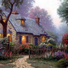 Схема вышивки «сказочный домик»