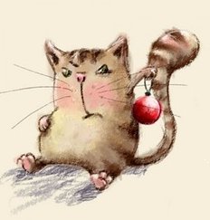 Не хочу наряжать ёлку! - кот, смешное - оригинал