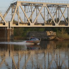 Схема вышивки «Красный мост»