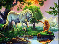 Схема вышивки «русалка и единорог»