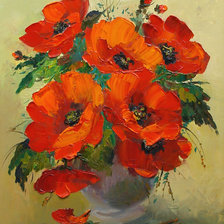 Схема вышивки «Маки»