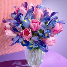 Схема вышивки «букет тюльпанов»