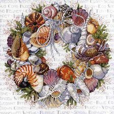 Схема вышивки «венок из ракушек»