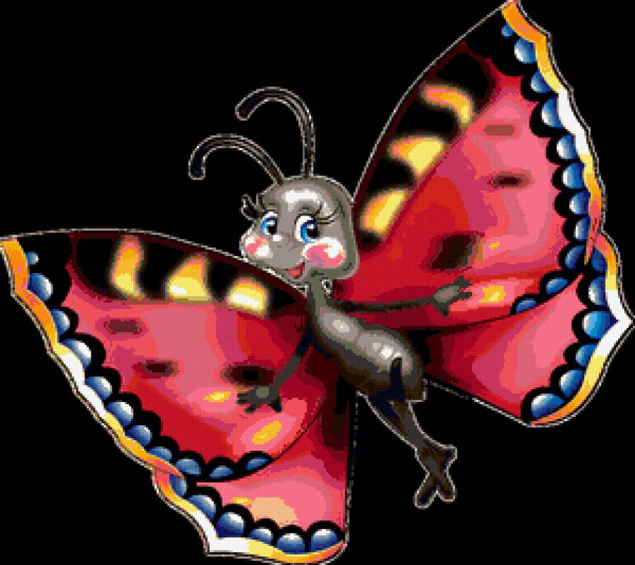 подушка "Бабочка" - бабочка, насекомые, бабочки, подушка - предпросмотр