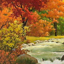 Схема вышивки «Лесной ручей 1ч.»