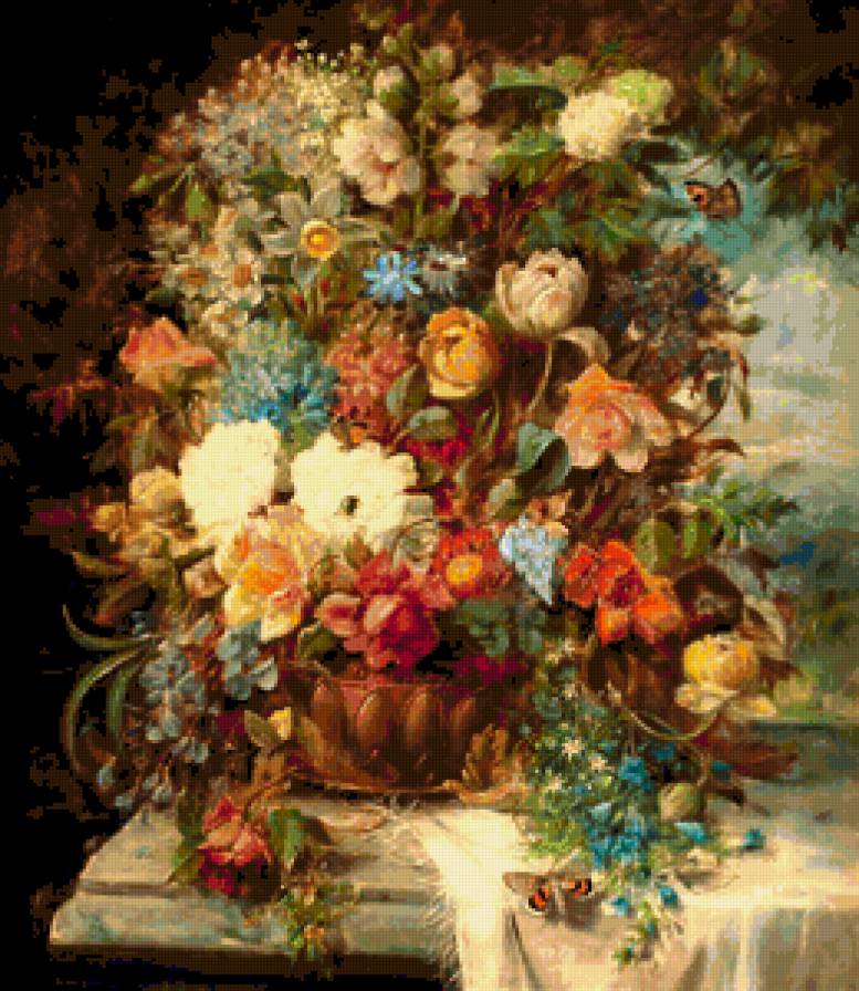 №388089 - дети, фэнтези, красота женщины, картины, девушка, цветы, живопись - предпросмотр