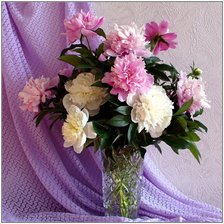 Схема вышивки «пионы»