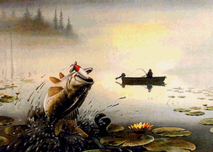 №388349 - рыбалка, корабли, море, океан, рыбы - предпросмотр