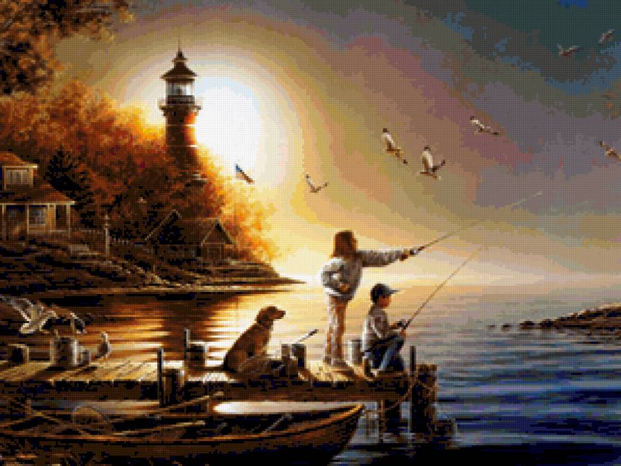 №388400 - океан, море, корабли, рыбы, рыбалка - предпросмотр