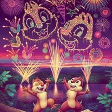 Схема вышивки «Чип и Дейл»