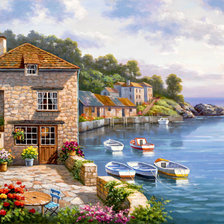 Схема вышивки «морской пейзаж»