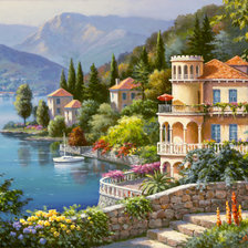 Схема вышивки «морской пейзаж»