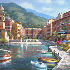 Схема вышивки «морской пейзаж»