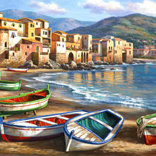 Схема вышивки «морской пейзаж»