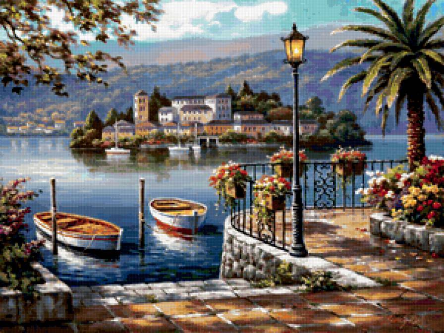 морской пейзаж - море, крым, лето, вода, дома - предпросмотр