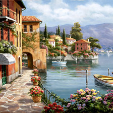 Схема вышивки «морской пейзаж»