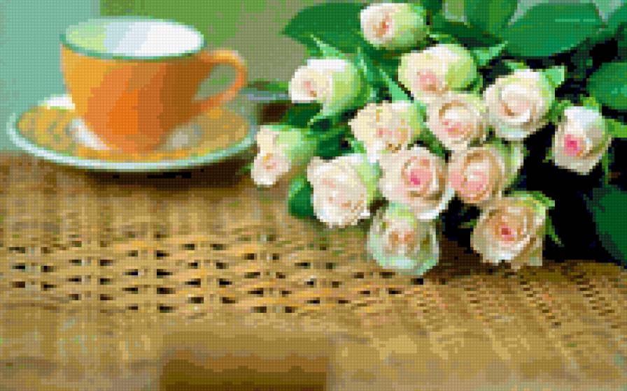 Розовые розы. - предпросмотр