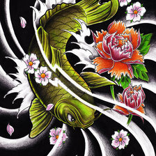 Схема вышивки «рыба»