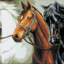 Схема вышивки «трио»