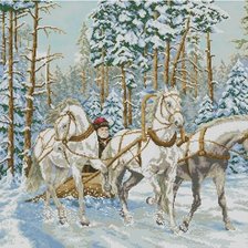 Схема вышивки «тройка»