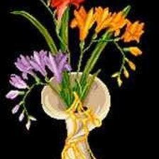 Схема вышивки «фрезии»