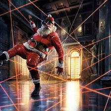 Схема вышивки «санта»