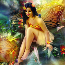 Схема вышивки «бабочка осень»