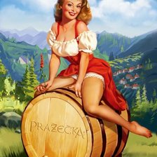 Схема вышивки «красотка пин-ап»