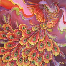 Схема вышивки «жар-птица»