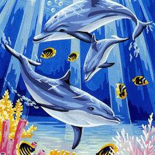 Схема вышивки «delfini»