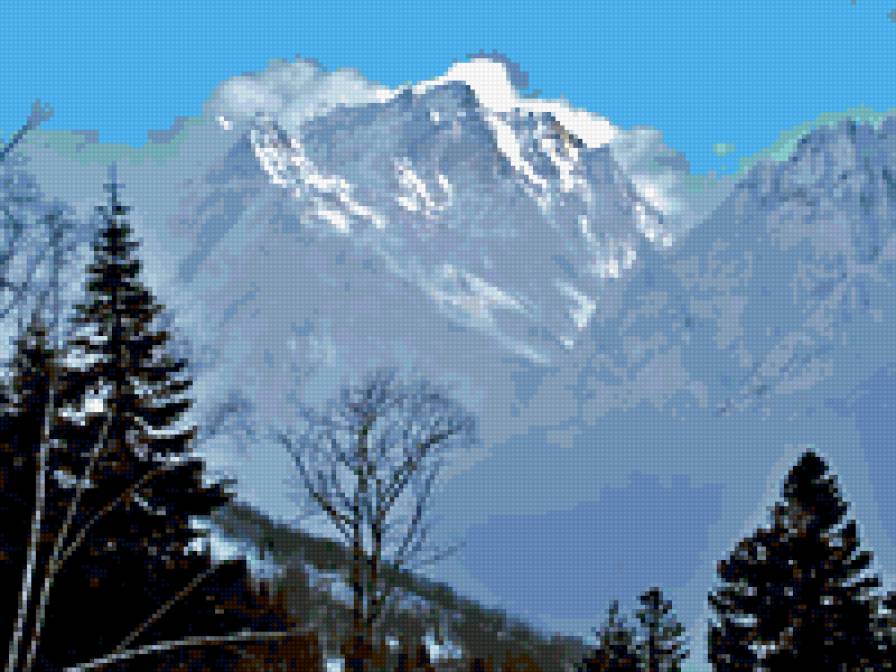 домбай - горы, пейзаж - предпросмотр