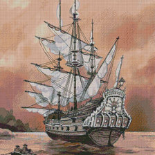 Схема вышивки «парусник»