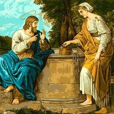 Схема вышивки «иисус и самаритянка»