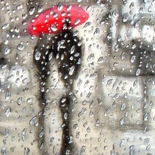 Схема вышивки «Пара под зонтом»