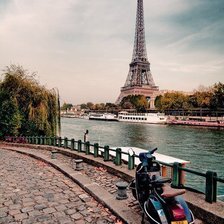 Схема вышивки «Набережная в Париже»