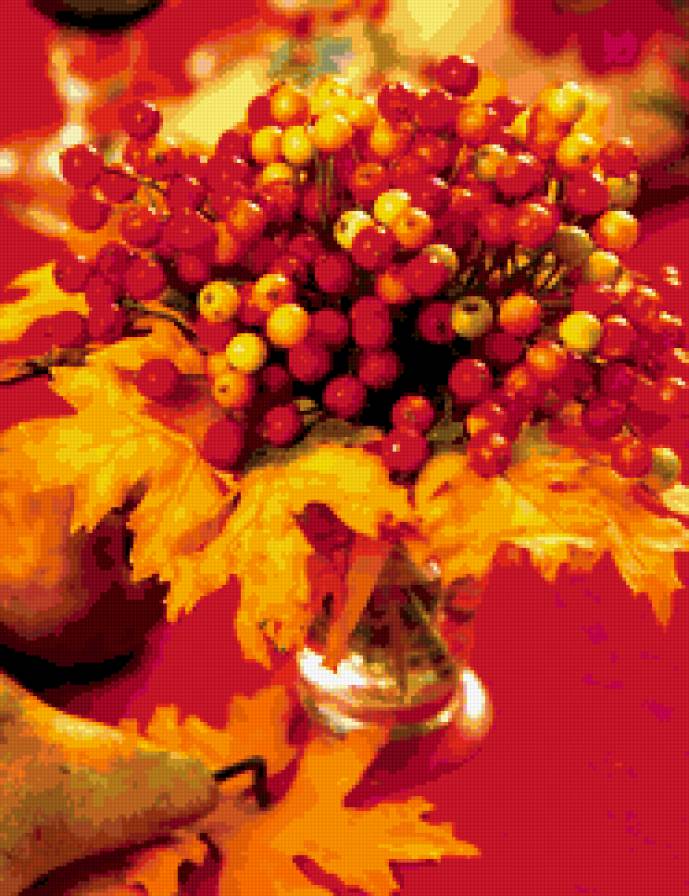 Осенний букет - рябина, осень, букет - предпросмотр