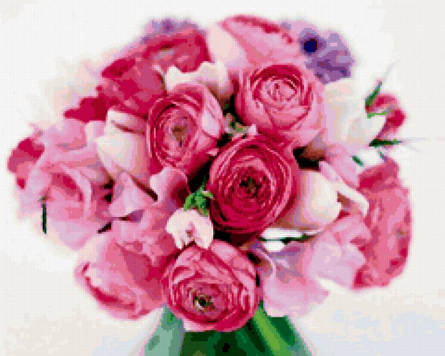 Букетик пионов - цветы, пионы, букет - предпросмотр