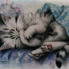 Схема вышивки «Котёнок»