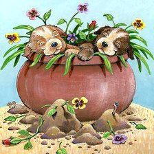 Схема вышивки «Маленькие проказники»