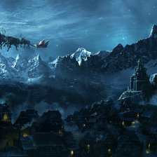 Схема вышивки «горы»