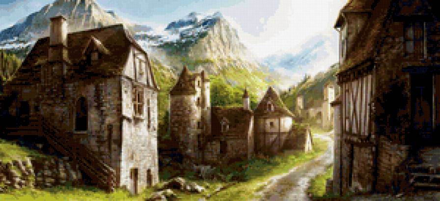 деревня - пейзаж, деревня - предпросмотр