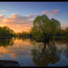 Схема вышивки «закат»