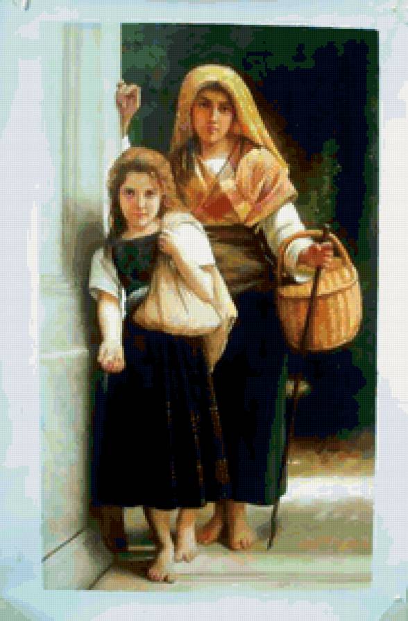 Нищенки - бугро, живопись - предпросмотр