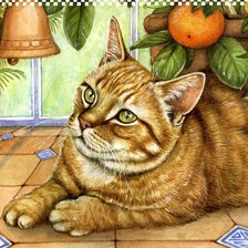 Схема вышивки «кошечка»